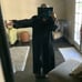 VINTAGE LONDON FOG TRENCH COAT BLACK MADE IN USA WOMANS SIZE 12 REG MINT