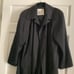 VINTAGE LONDON FOG TRENCH COAT BLACK MADE IN USA WOMANS SIZE 12 REG MINT