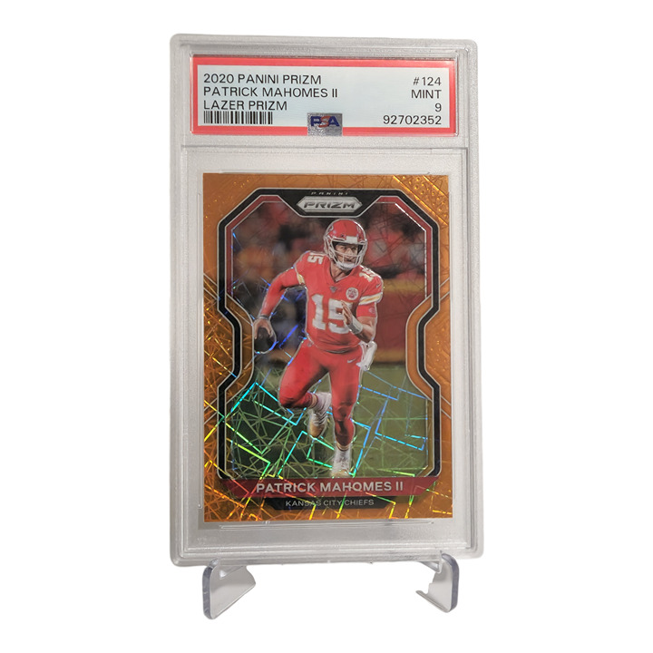 2020 PATRICK MAHOMES PANINI PRIZM LAZER PRIZM #124 PSA 9 CHIEFS - A10077