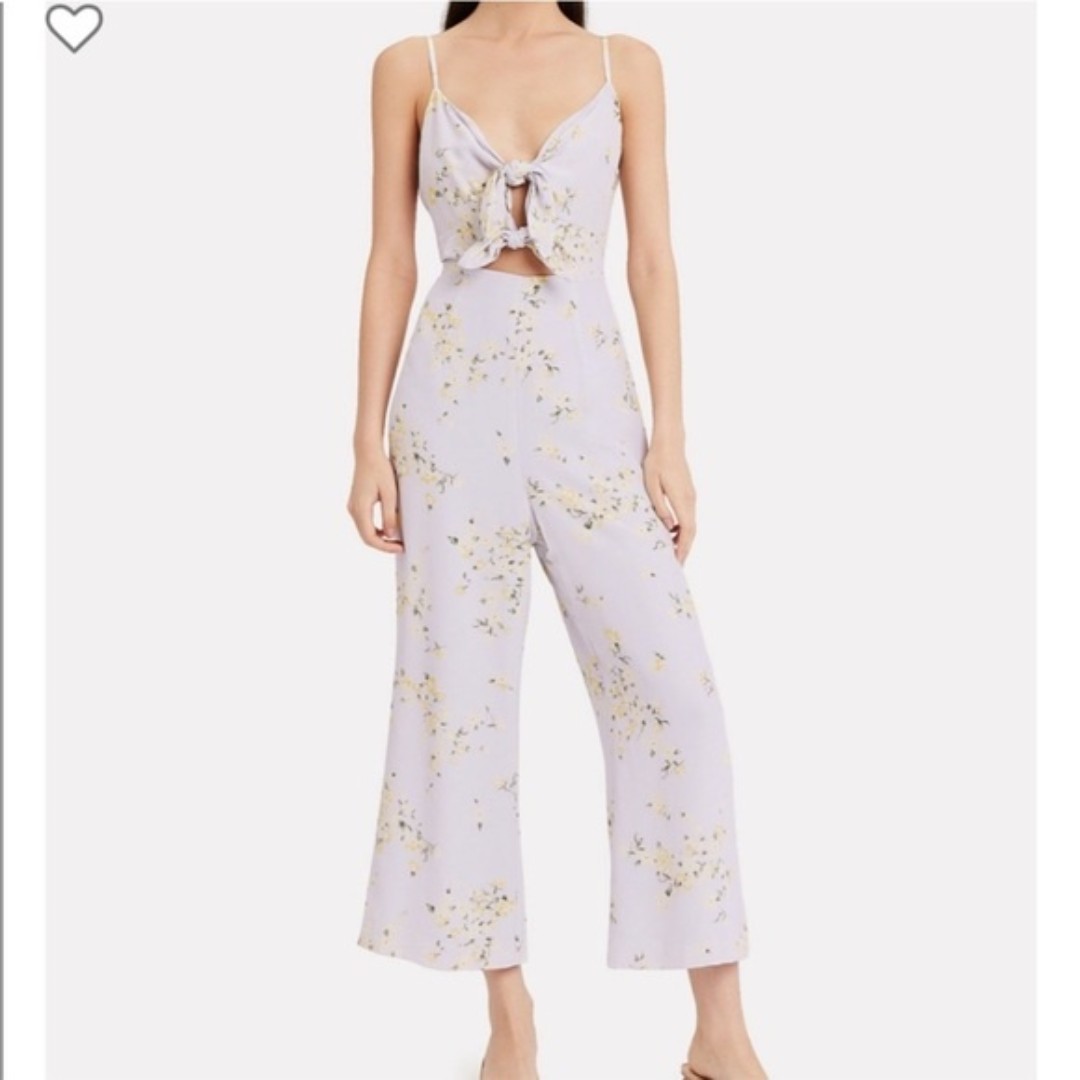Intermix Floral Octavia Lilac Jumpsuit Size 2