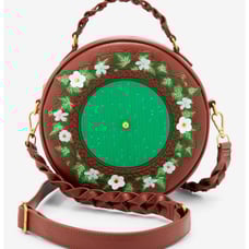 Loungefly The Lord of the Rings Floral Hobbit Door Figural Crossbody Bag