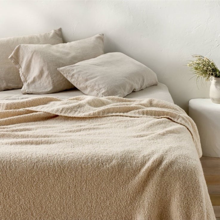 Casaluna King Boucle Blanket Natural