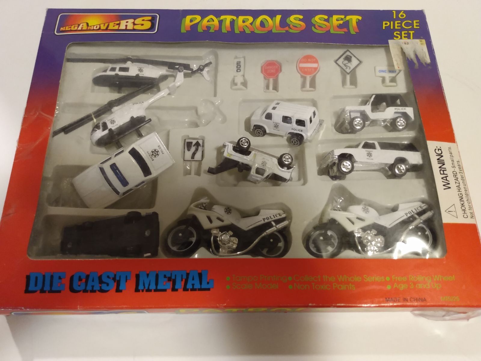 Vintage Mega Movers Patrols Set 16 Piece