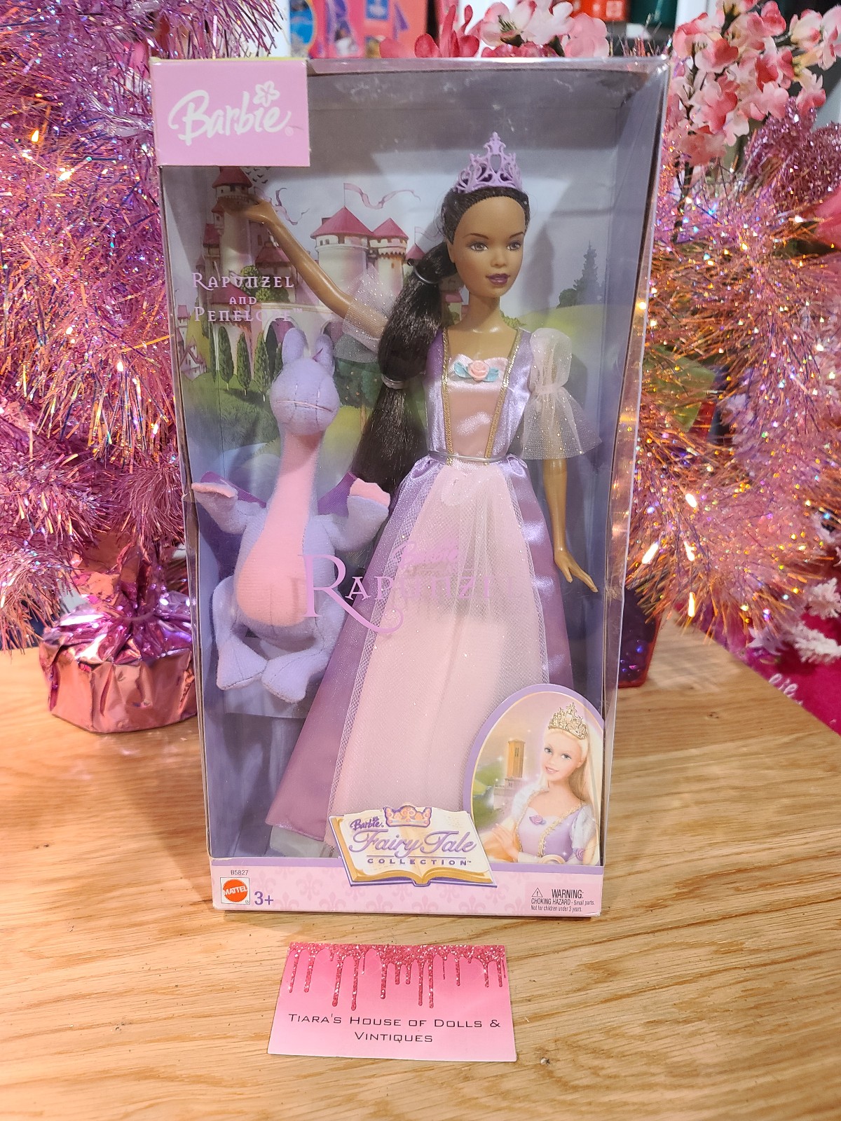 NIB! 2003 FAIRYTALE COLLECTION RAPUNZEL & PENELOPE BARBIE AFRICAN AMERICAN!
