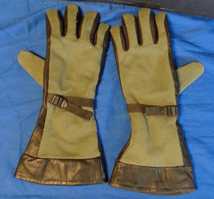 szSMALL NEW ANSELL HAWKEYE MILITARY ISSUE FUEL HANDLERS GLOVES JP8 BLACK GREEN
