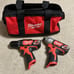 Gen 1 M12 Impact Driver & Drill/Driver W/ Small Tool Bag