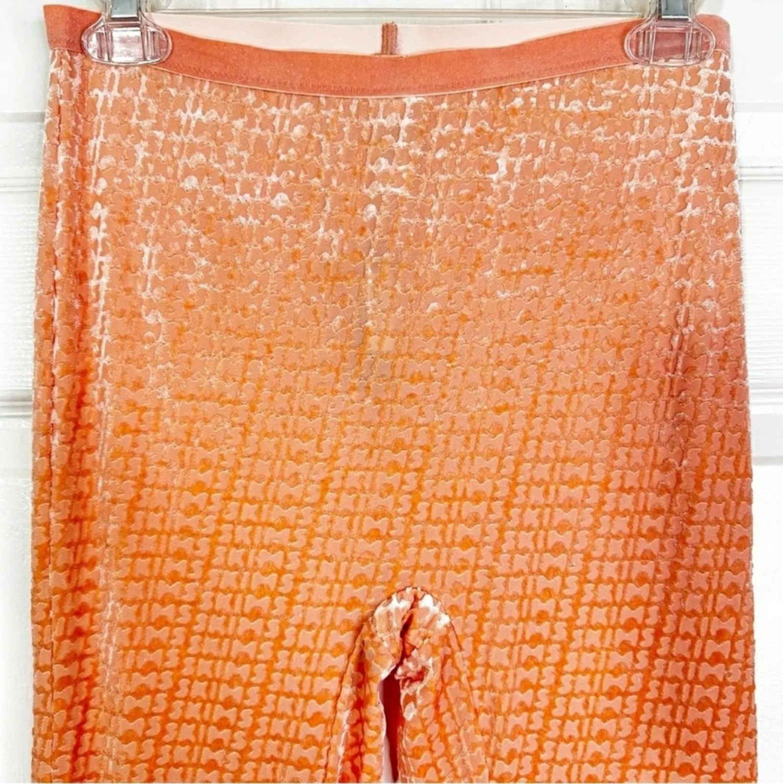 SKIMS After hour Velvet logo flare leggings pants Peach