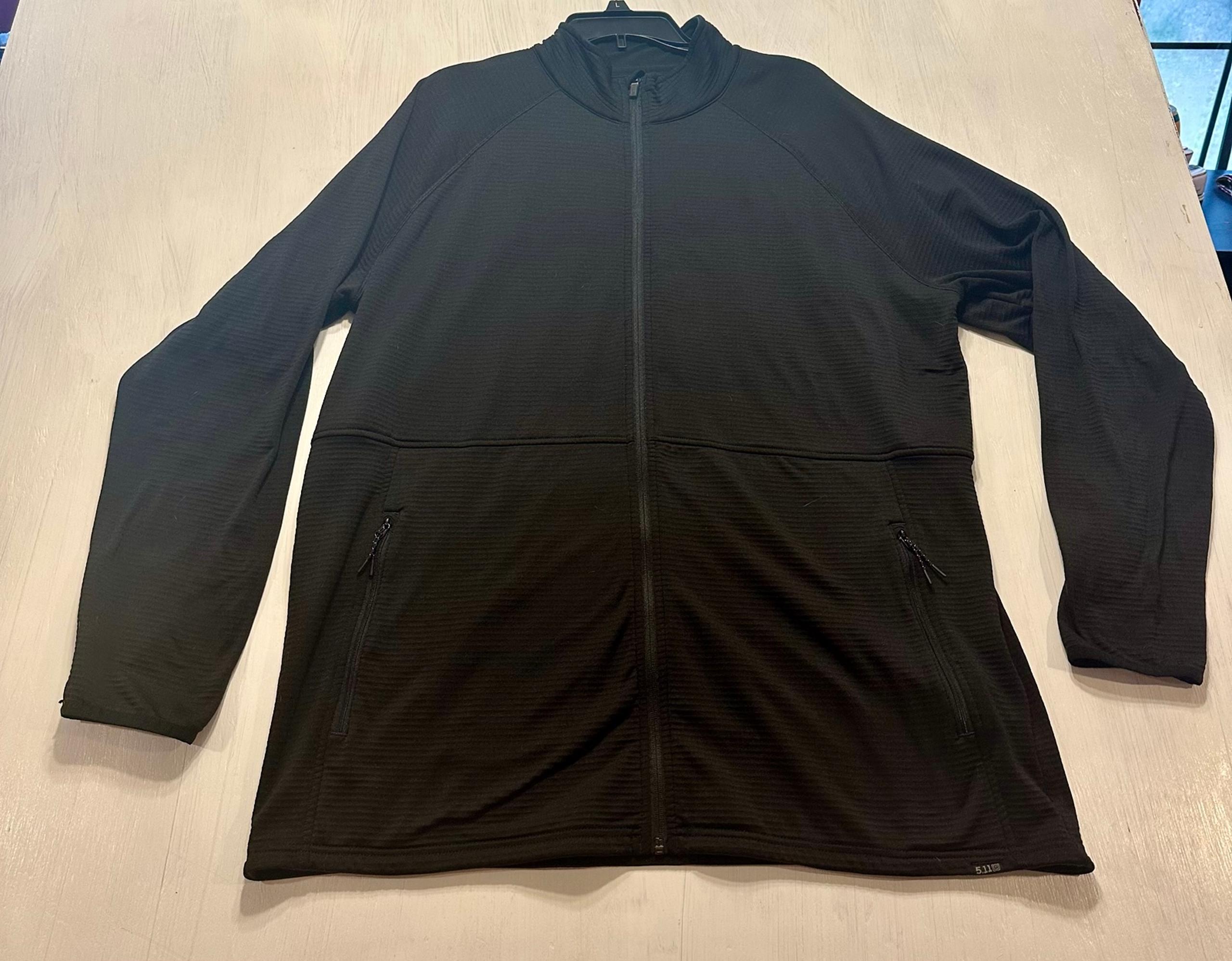 Full Zip Jacket Men’s 2XL Black Stretch Polyester Blend - 5.11 Tactical