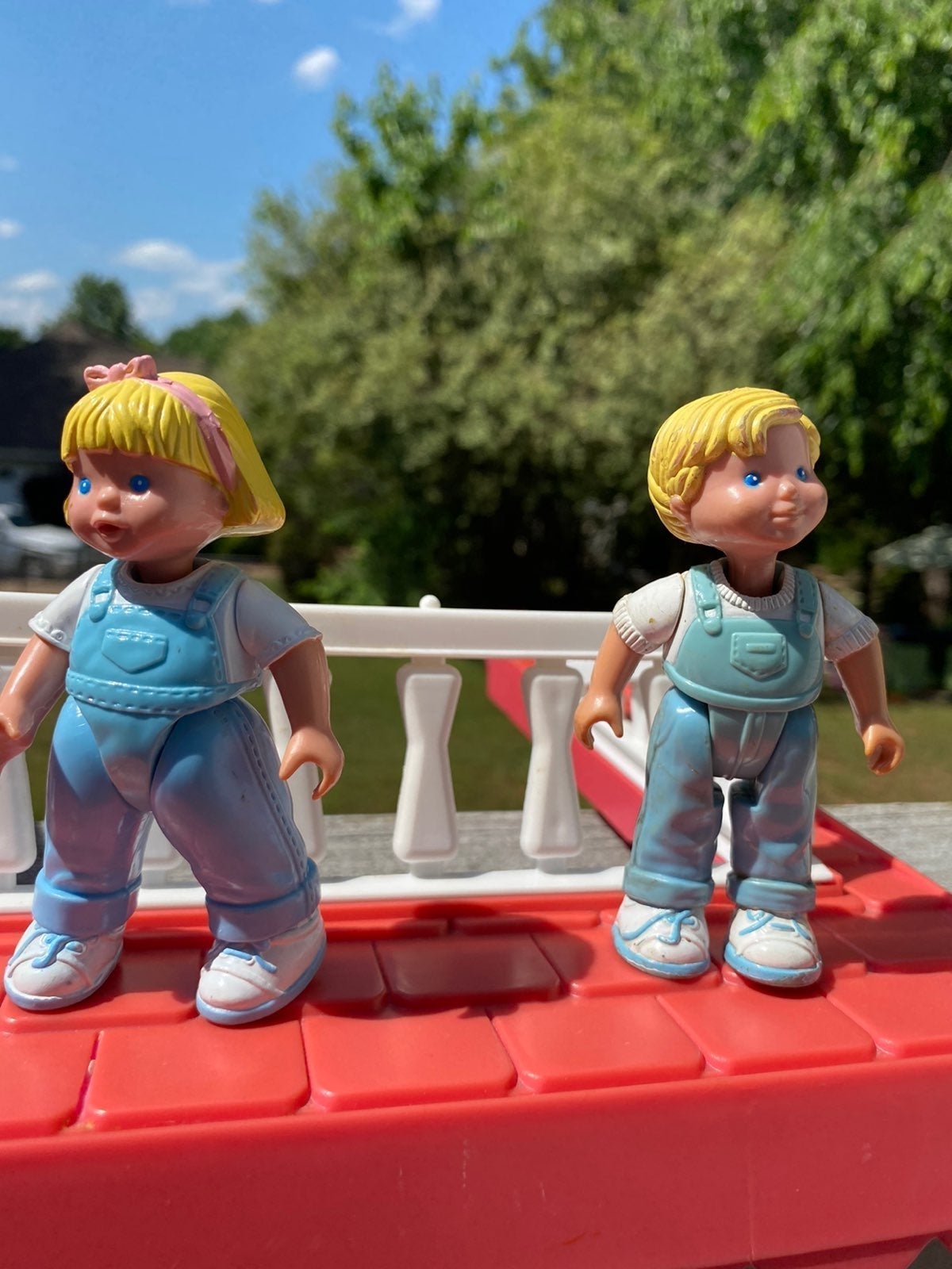 1993 kids overall twins dollhouse set bl