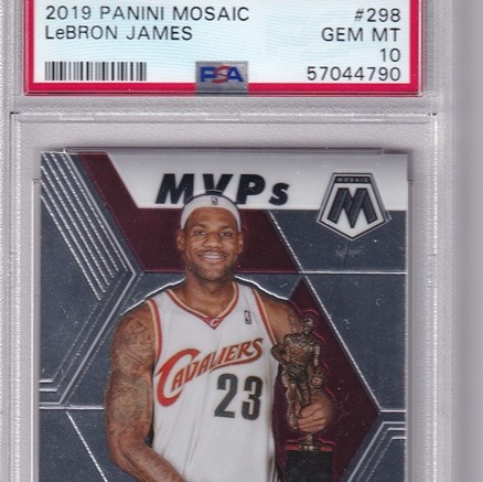 LeBron James 2019-20 Mosaic #298 MVP PSA 10 GEM MT Cavs Lakers