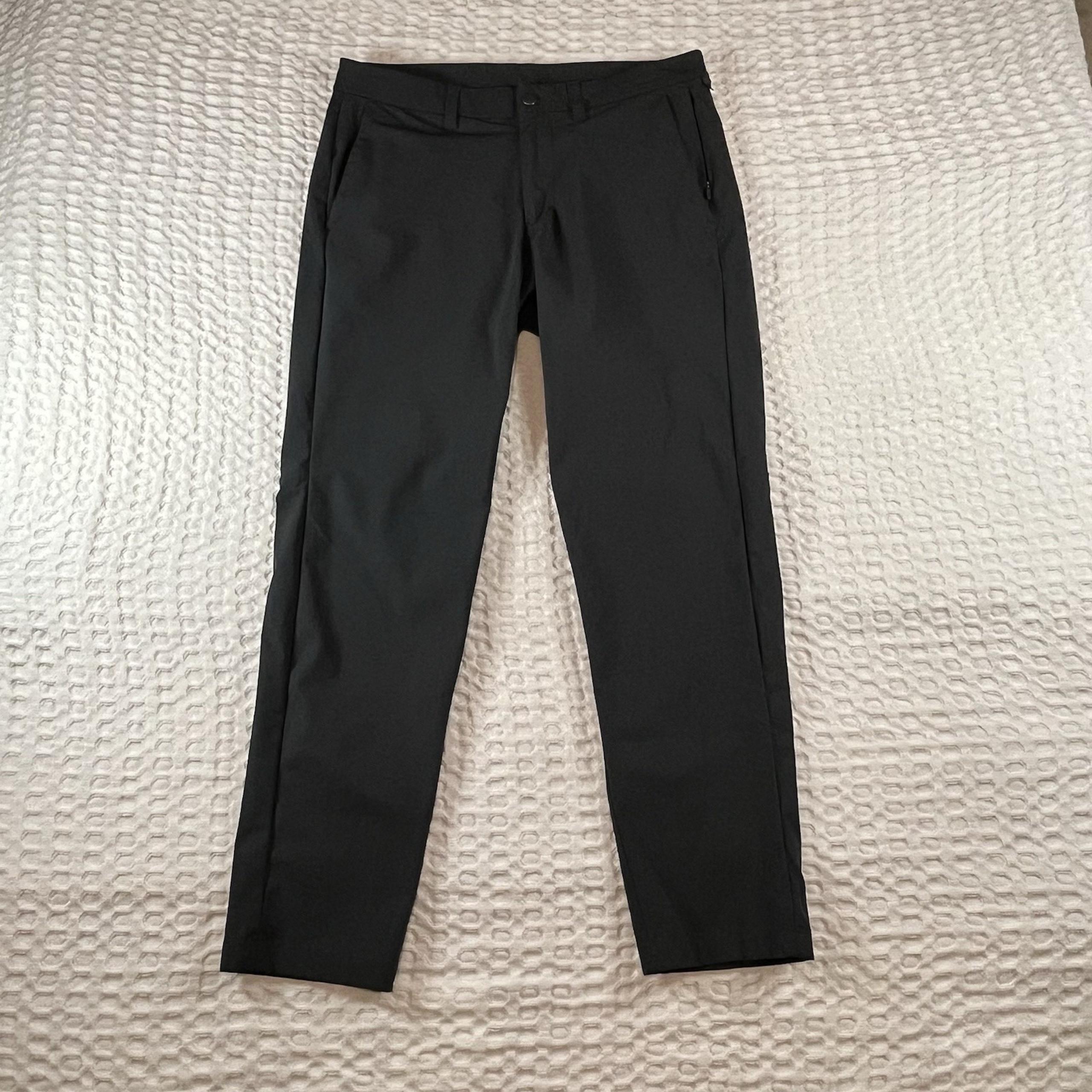 Lululemon ABC Slim Fit 5 Pocket Warpstreme Pants Mens 33x28 Gray Office Athletic