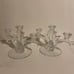 Pair of Triad Glass Candle Holders