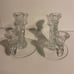 Pair of Triad Glass Candle Holders