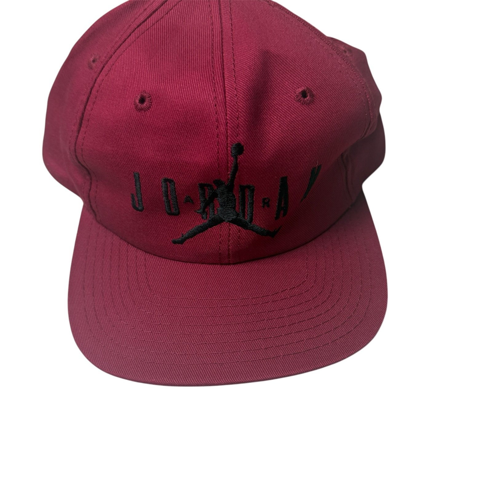 Vintage 90's Nike Air Jordan hat Maroon Cap with Black Jumpman Jordan