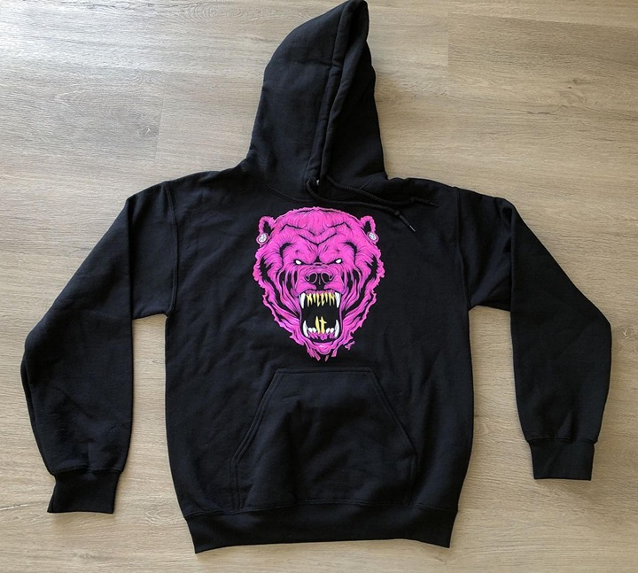 Grizzly Bear Graphic Pullover Hoodie - Krewella Krew Bear