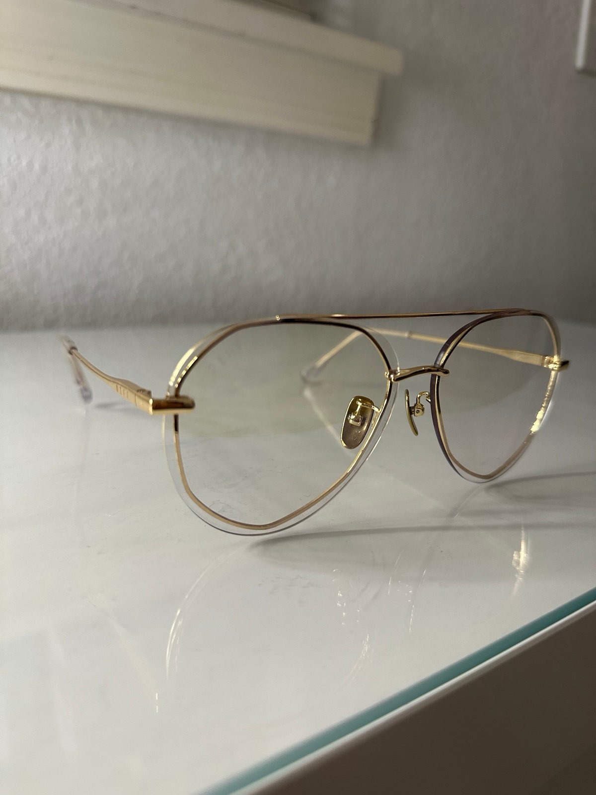 Diff eyewear eyeglasses blue light gold