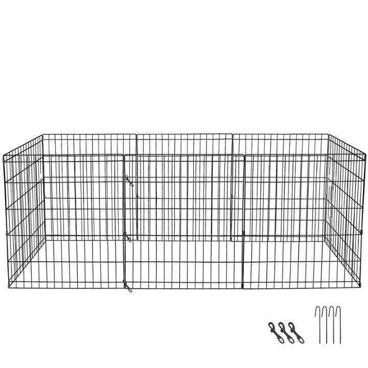 Pets Dog Play Cage Playpen Exercise Cage Fence 30in 8 Panels