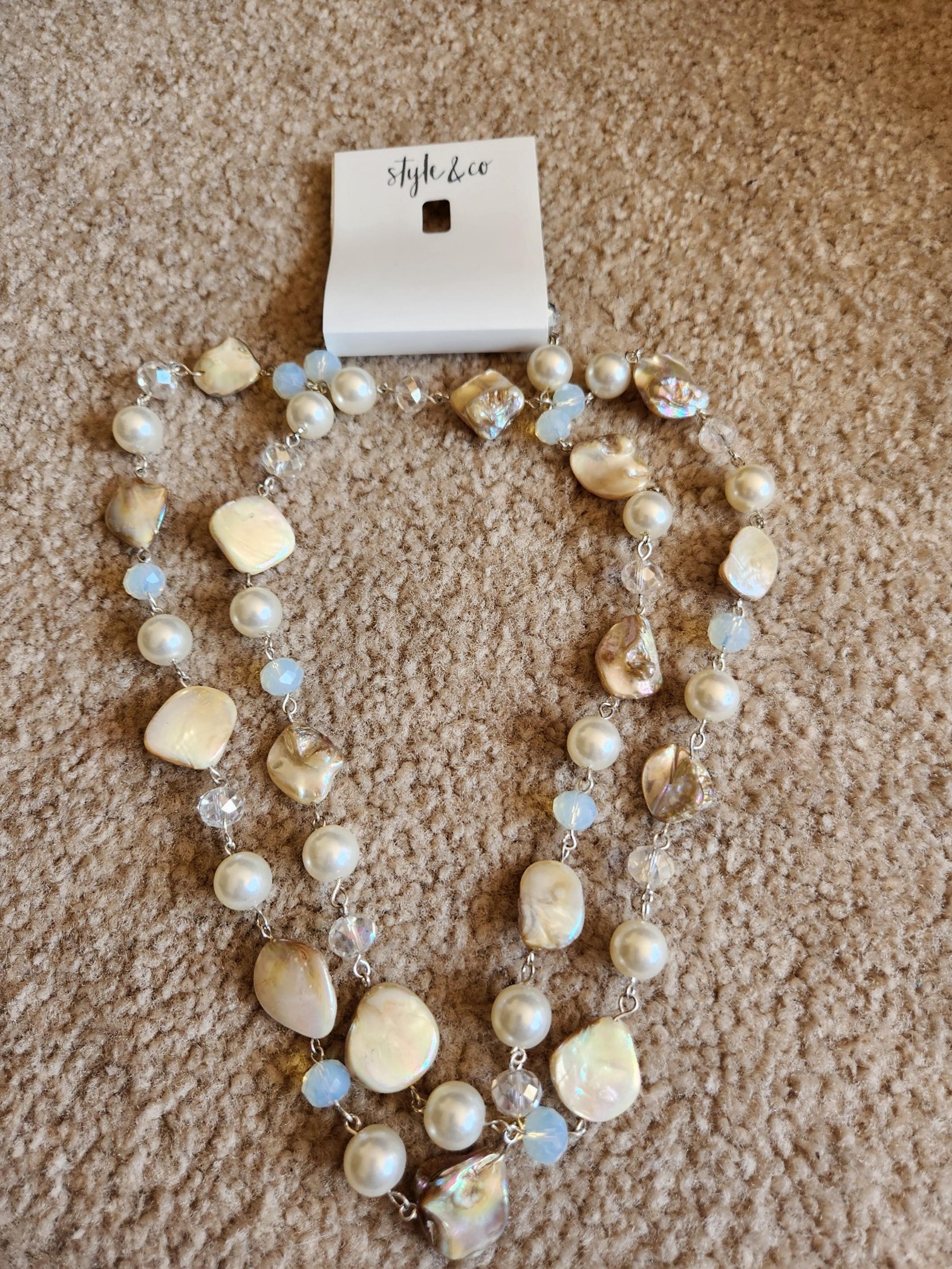 Style and Co necklace stones and beads nwt
