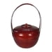 World Market Vintage Wood Basket Bucket With Handle & Lid -Nice Rare HTF
