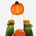 Vintage 90s Hanging Autumn Fall 32 Plush Teddy Bear Pumpkin Leaf Thanksgiving