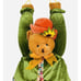 Vintage 90s Hanging Autumn Fall 32 Plush Teddy Bear Pumpkin Leaf Thanksgiving