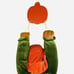 Vintage 90s Hanging Autumn Fall 32 Plush Teddy Bear Pumpkin Leaf Thanksgiving