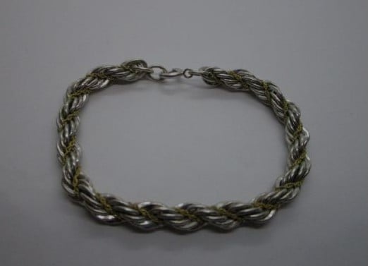 Silver rope bracelet
