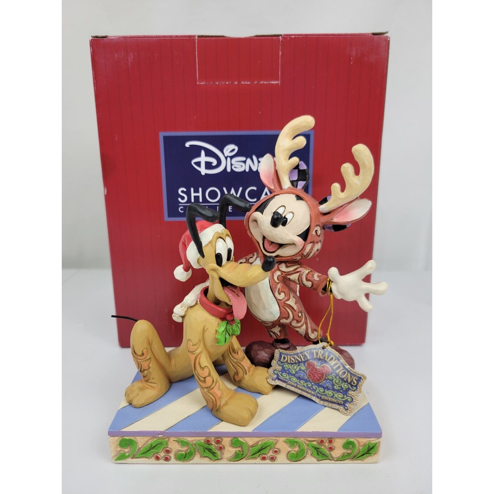 Enesco Jim Shore Disney Traditions Mickey and Pluto Festive Friends #60130 NIB