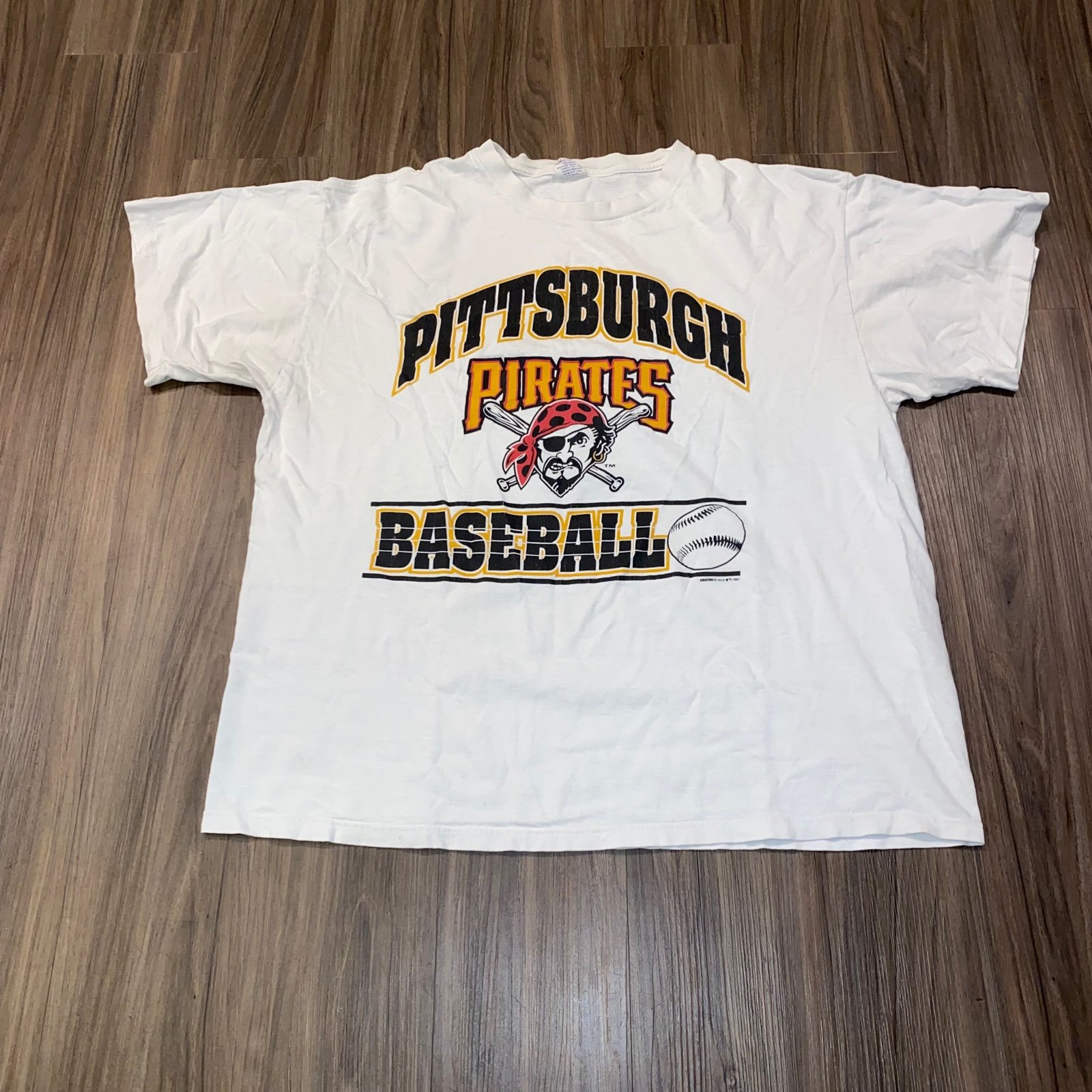 STARTER Pittsburgh Pirates Baseball MLB 1997 Short shops Sleeve Shirt White Men Sz XL