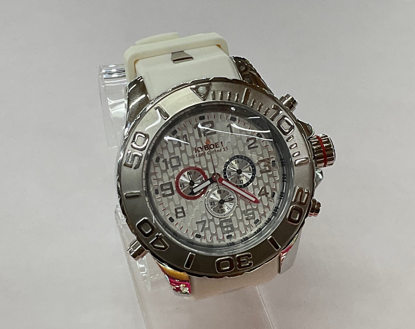 Keboe The Original Giant 55 Chrono Date Unisex Wrist Rubber Band Quartz