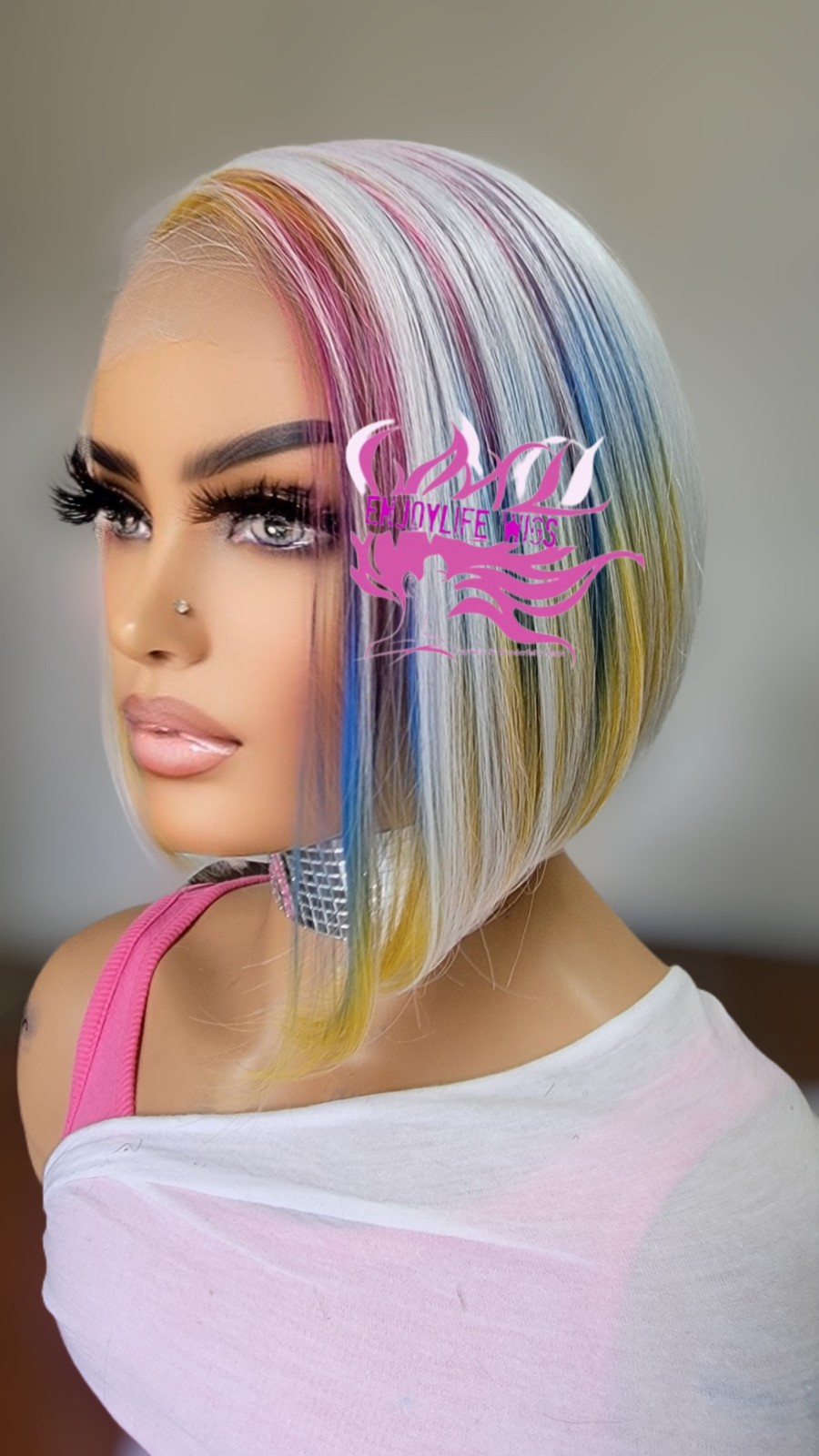 Beautiful human hair HD lace front wig