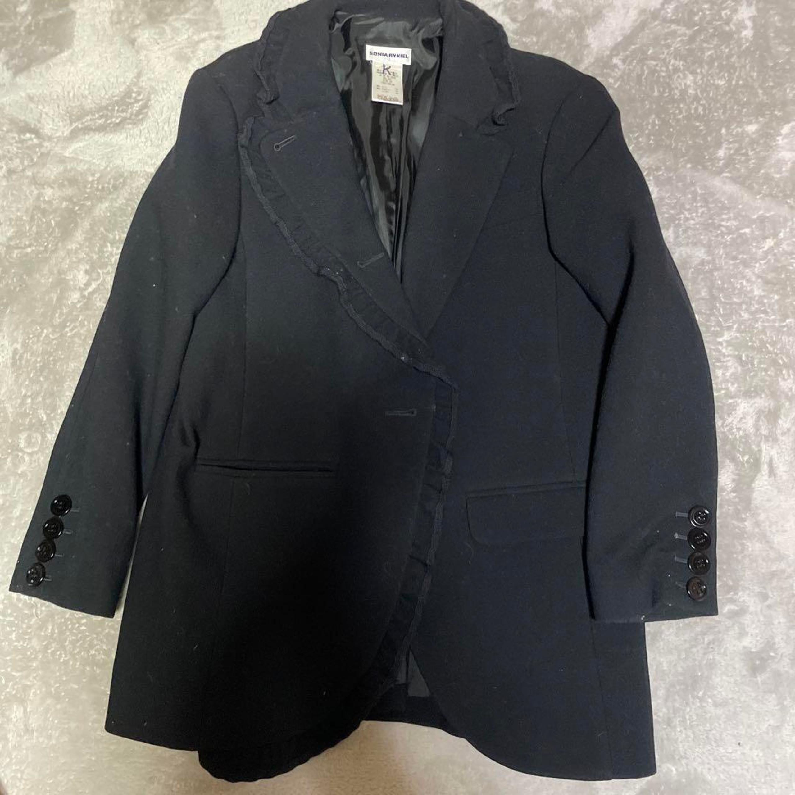 SONIA RYKIEL Black Tailored Jacket Size 42