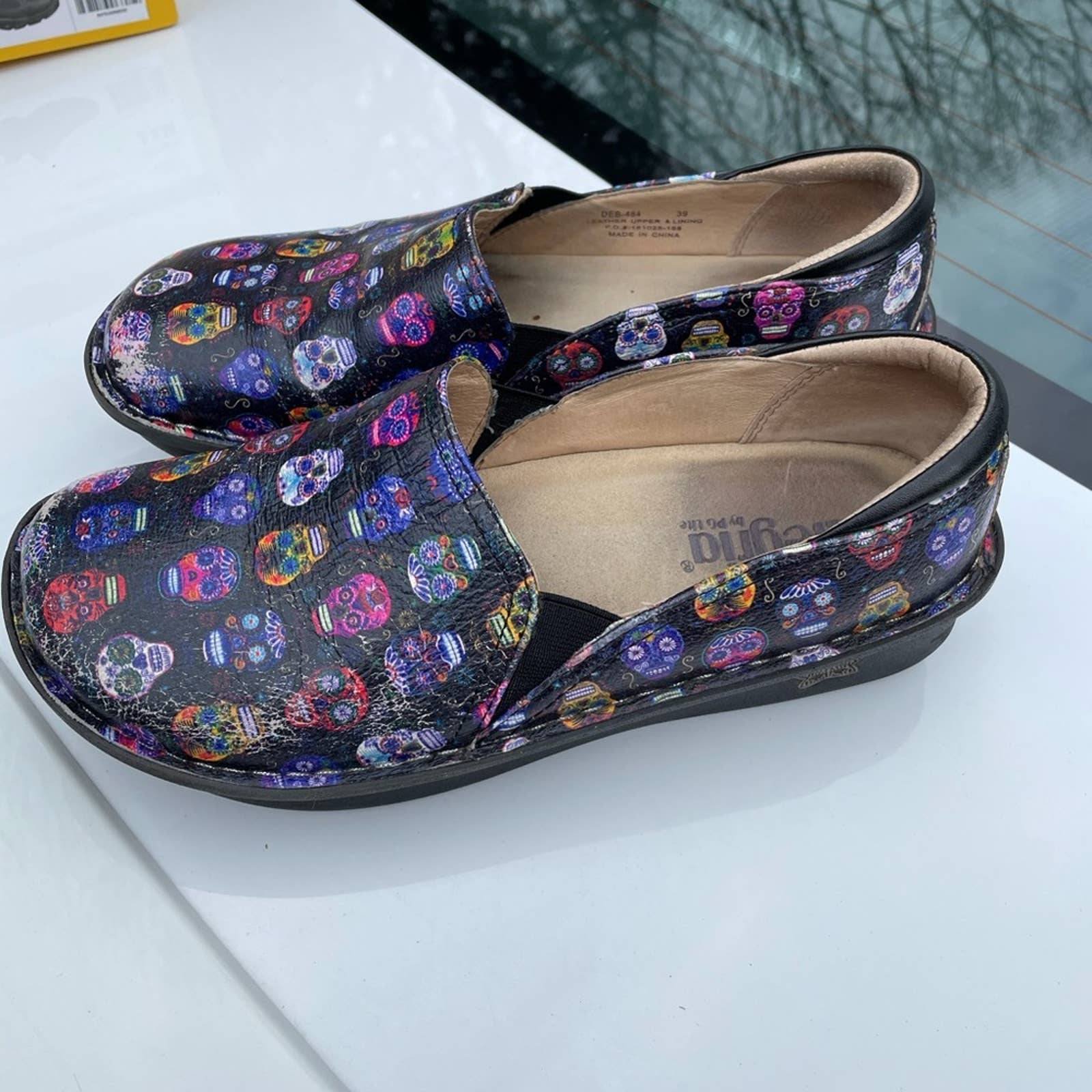 ALEGRIA Debra sugar skulls nursing shoes