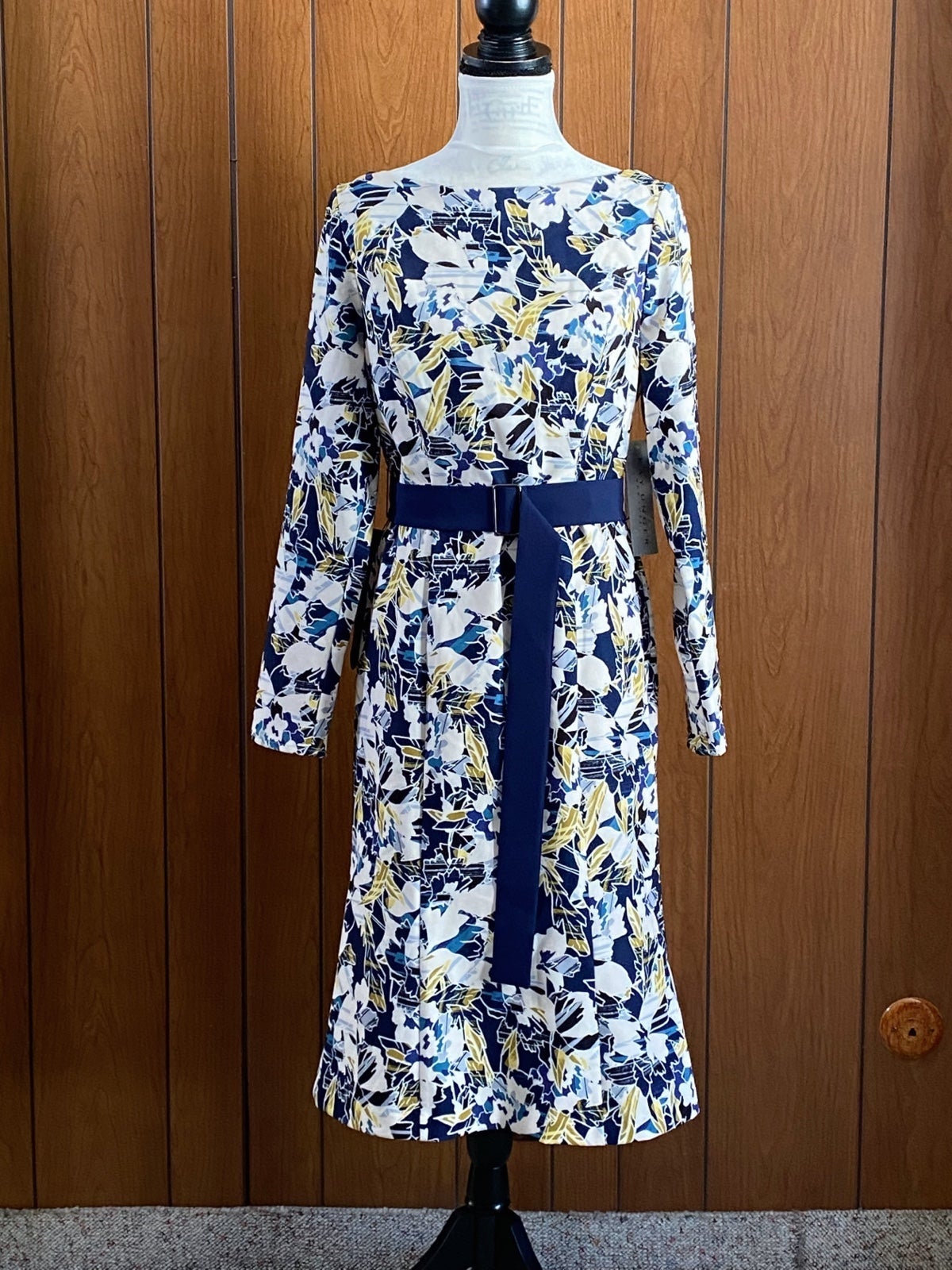Kay Unger Yvonne Floral Midi-Dress size 12