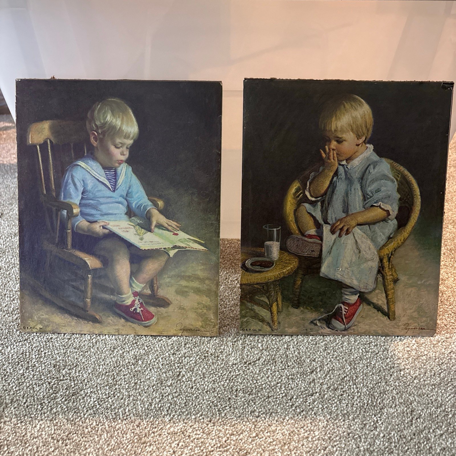 Vtg Gary And Gretchen Set By James Ingwersen Pictures Unframed