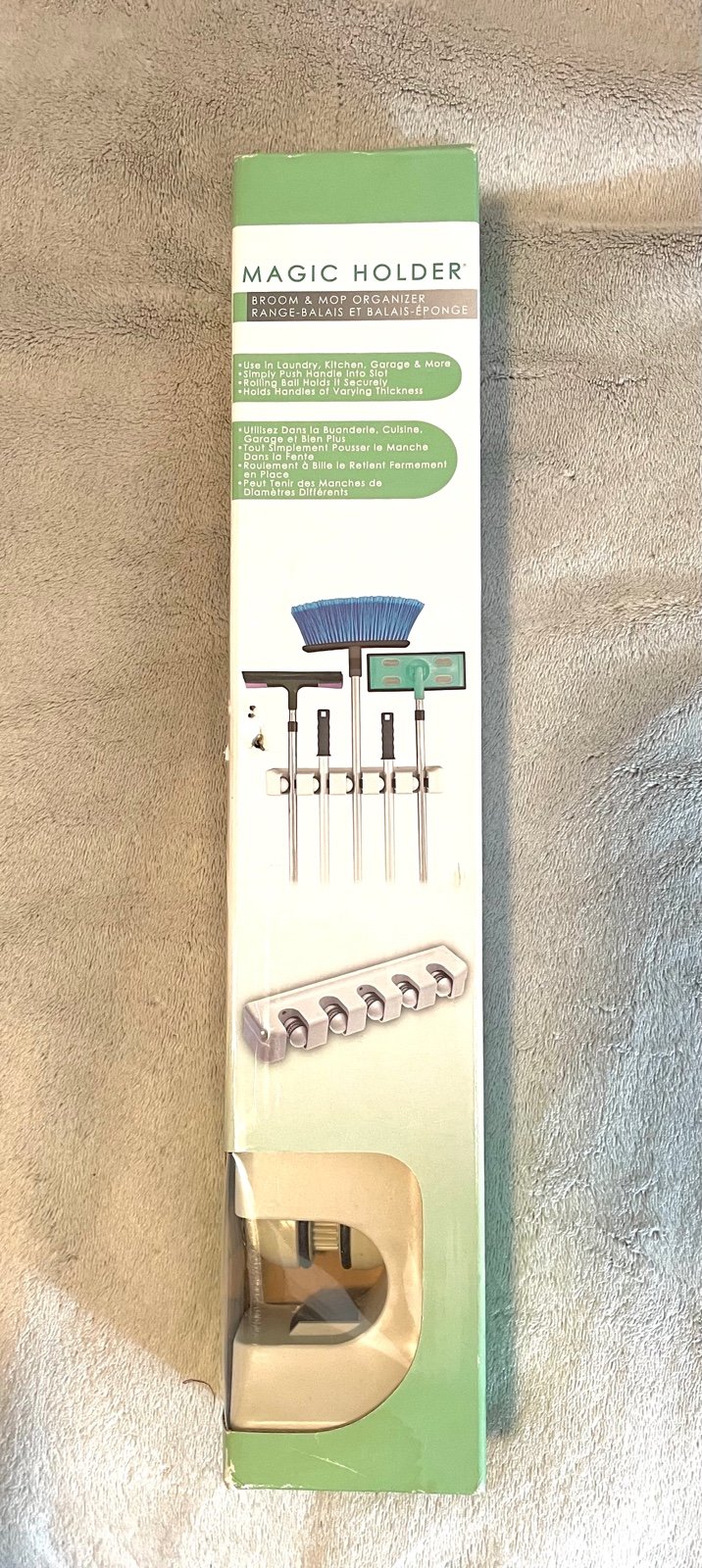 MAGIC HOLDER BROOM MOP ORGANIZER FOR KITCHEN GARAGE LAUNDRY MAGIC HOLDER BROOM MOP ORGANIZER FOR KITCHEN GARAGE LAUNDRY