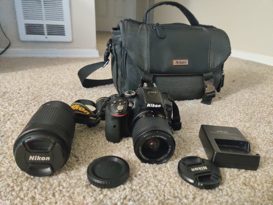 Nikon DSLR Camera with Lens D5300 DSLR Camera with AF-S DX NIKKOR 18-55mm and 70
