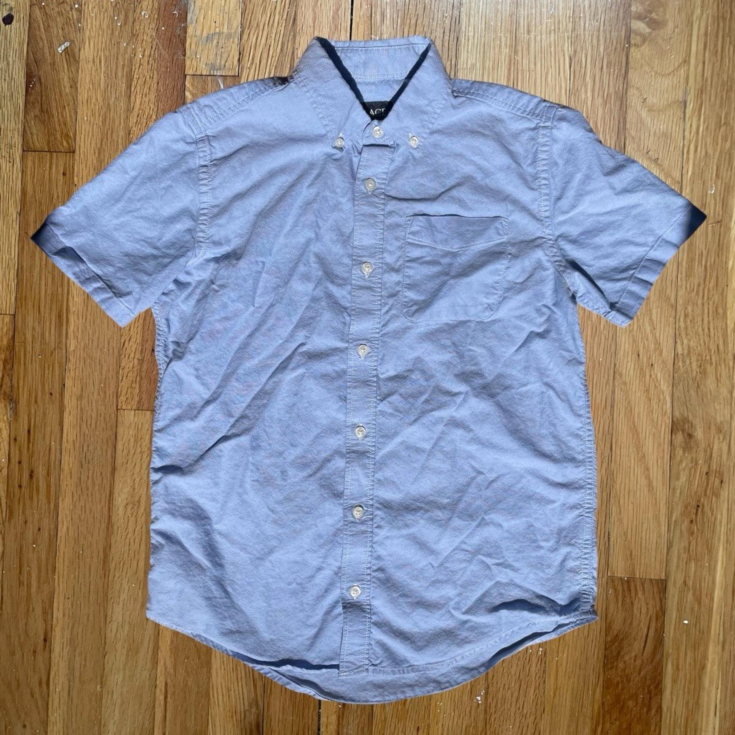 The Children’s Place Light Blue Button Down Shirt Short Sleeve Size 16 3/$20 - The Children's Place