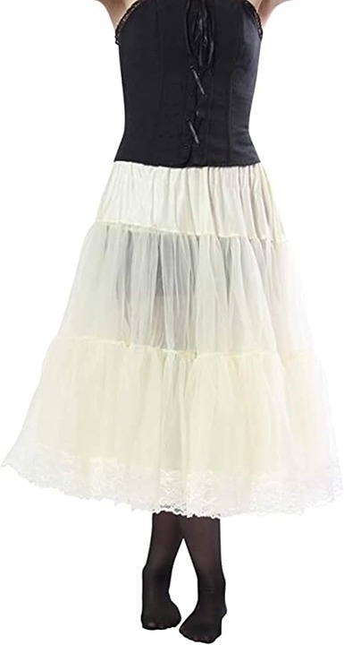Malco Modes Adult Luxury Chiffon Vintage Underskirt|Retro El-BRWH-B00B8YRI66