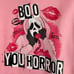 Ghost face Boo You Horror Scary Horror Movie Halloween Hoodie pink