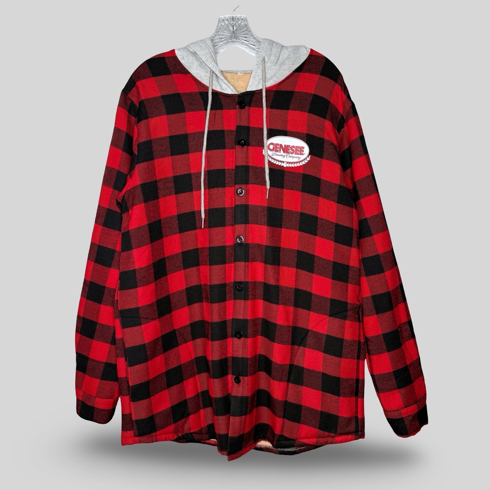 Genesee Brewing Company Plaid Shacket Shirt Jacket