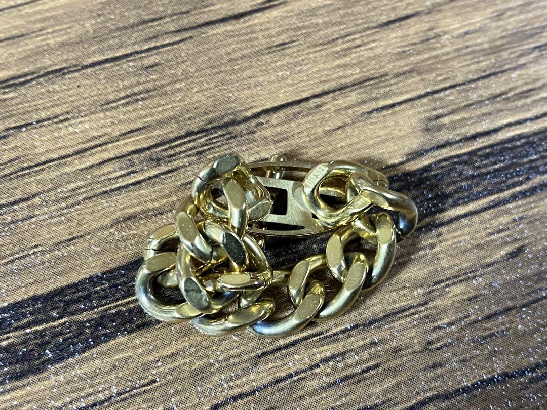 Unique DIESEL Dx1568710 Jewel Gold Chain Ring for Men