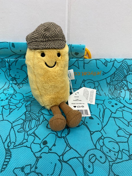 Jellycat Charlie Chip Bag Charm Keychain