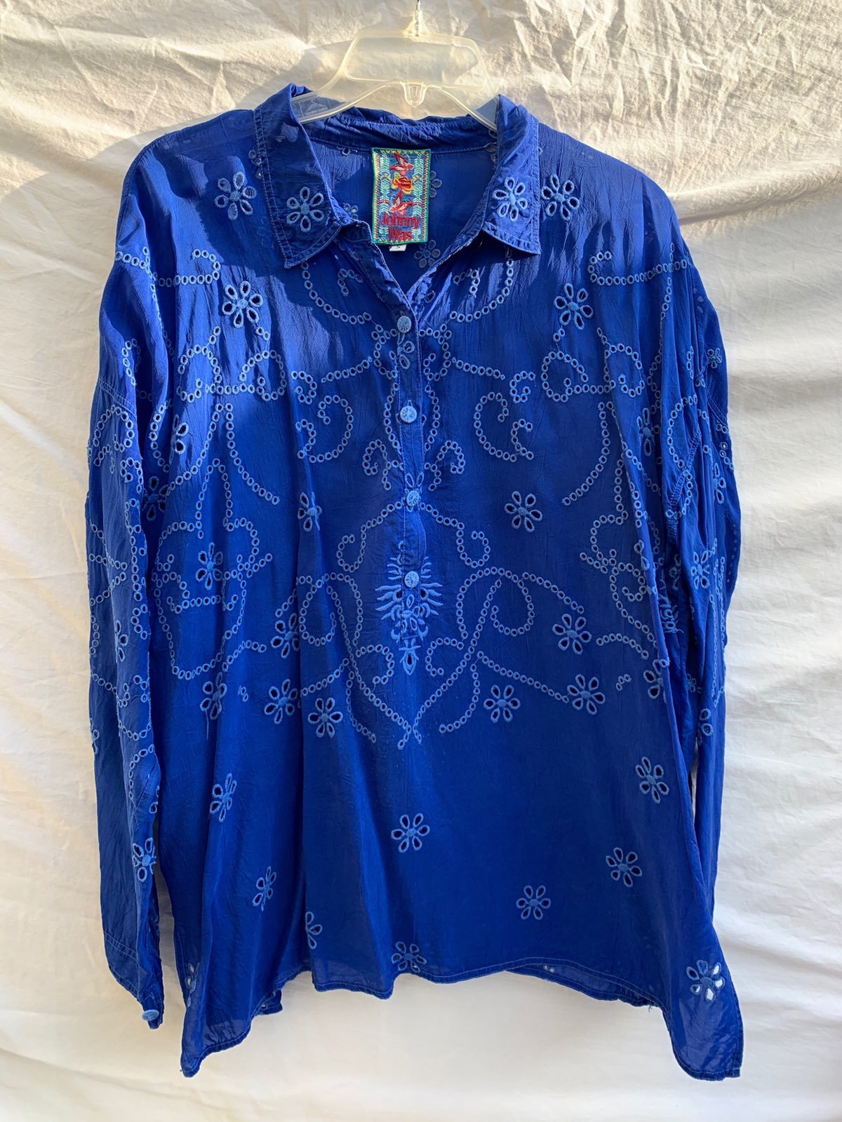 Johnny Was embroidered blouse