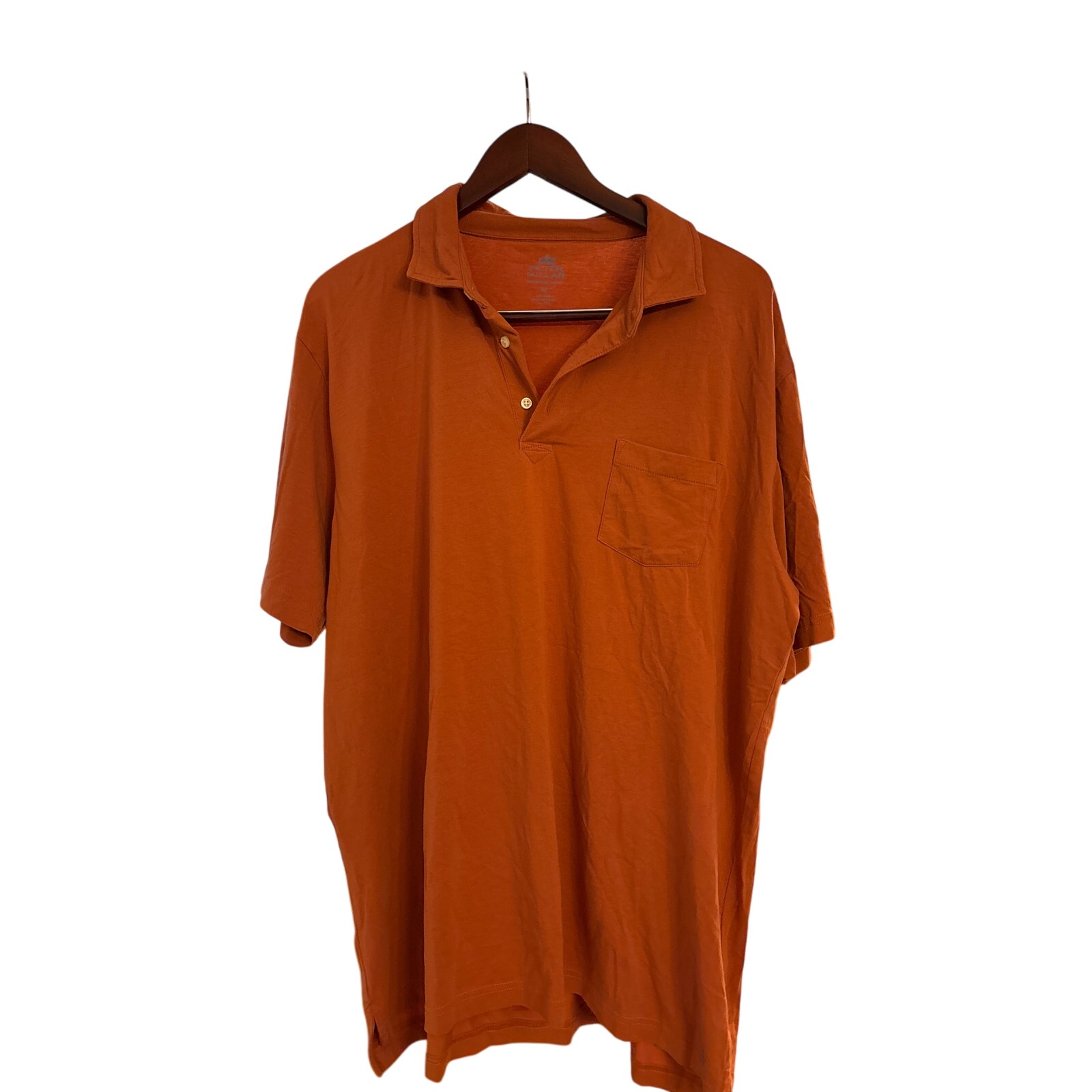 Burnt Orange Mens Peter Millar Polo XL