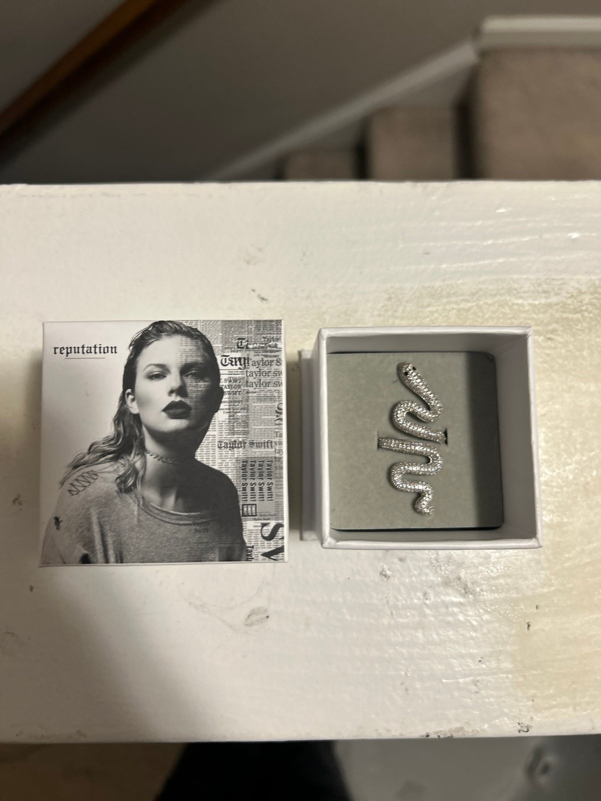 Taylor Swift Reputation White Snake Ring
