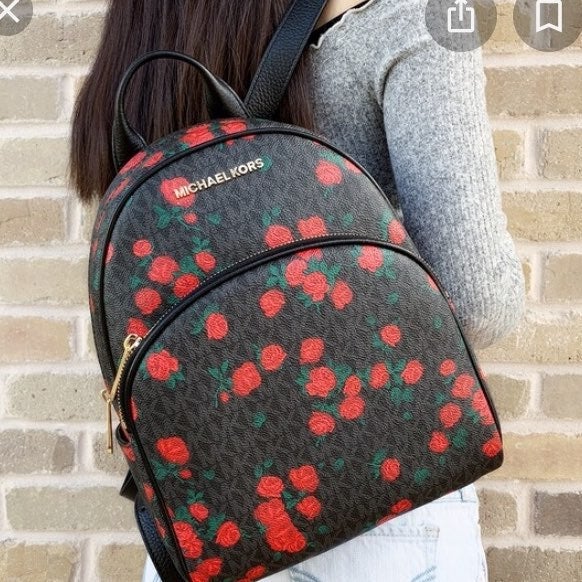 michael kors backpack with flowers
