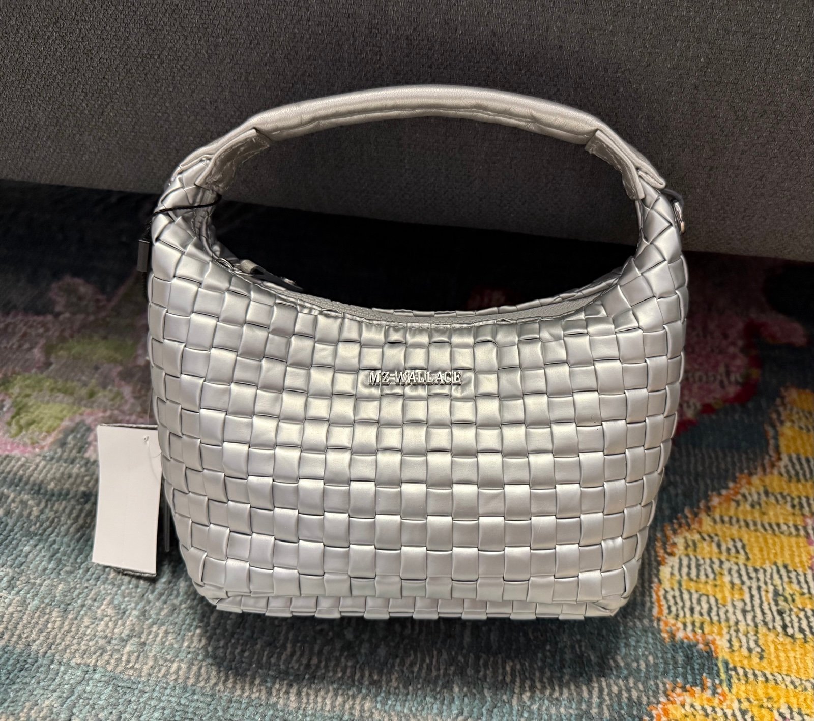 MZ Wallace woven silver handbag
