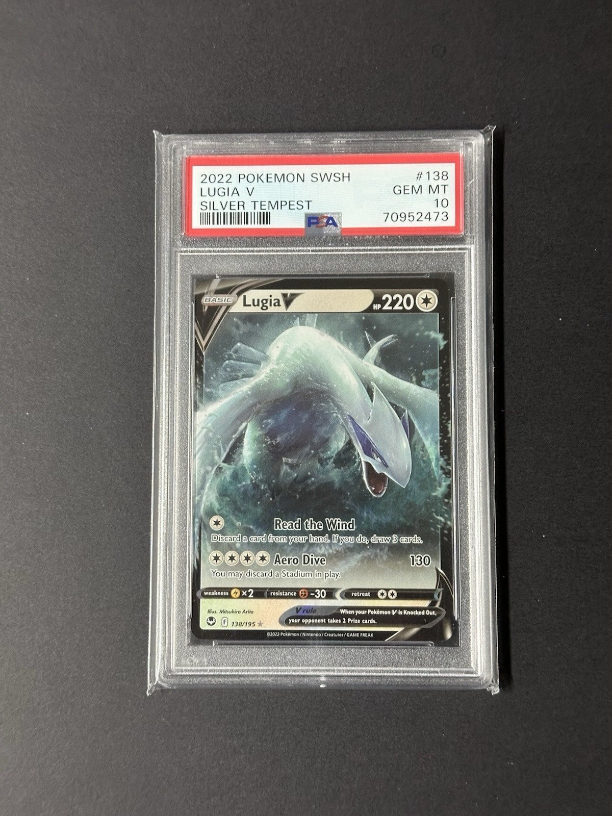 Pokemon PSA 10 GEM MINT Lugia V 138/195 Ultra Rare Silver Tempest