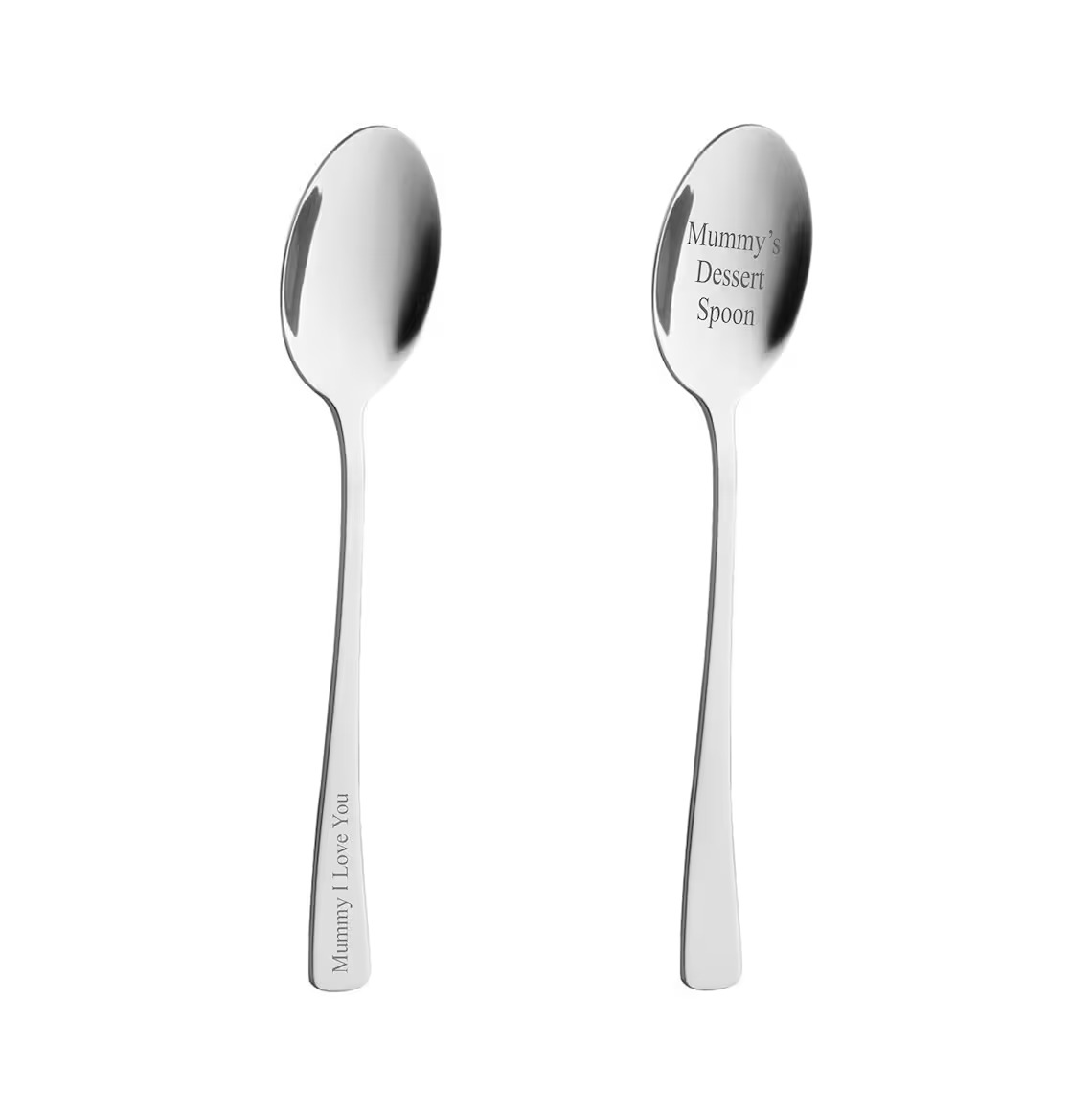 Personalized Engraved Elegant Dessert Spoon
